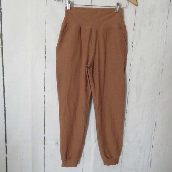 Beyond Yoga Pants - Beyond Yoga Jogger Pants S Small Mustard Mid Rise Workout Yoga Lounge Soft‎